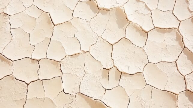 A close-up of cracked, parched earth in warm, earthy tones, highlighting the texture and patterns of dry soil.
