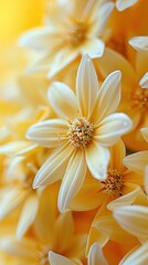 Fototapeta premium Edelweiss flowers on soft color background, romantic feminine composition, wedding invitation concept.