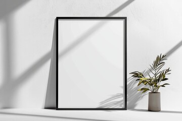 A3 Poster Mockup on White Background created with Generative AI