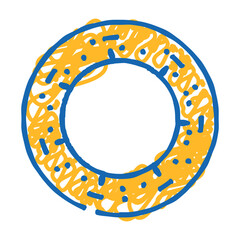 inflatable sofa for pet doodle icon sketch vector. inflatable sofa for pet sign. isolated symbol illustration