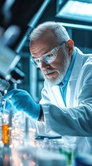 Experienced Scientist Conducting Laboratory Experiments