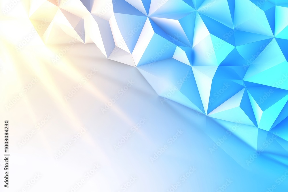 Poster background design with layers of textured white transparent material arranged in geometric patterns 