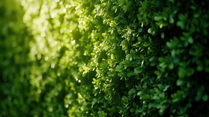 A close-up view of vibrant green foliage, showcasing lush plant life.