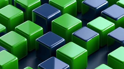 Obraz premium Wallpaper with hexagonal geometric patterns in blue and green