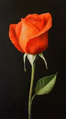 Red Hand Pencil Scribble Painting, Flowers, Rose on Black Background, Abstract Image, Texture, Pattern Background, Wallpaper, Cover and Screen of Smartphone, PC, Laptop, 9:16 and 16:9 Format