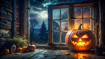 Obraz premium Halloween Dark Night Background
