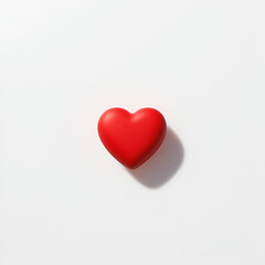 Fototapeta premium single love on white background