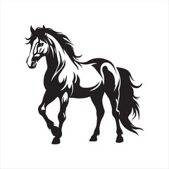 horse silhouettes set