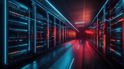Obraz premium Emphasizing the resilience of digital systems in challenging disruptions through IT technology background. Concept IT Resilience, Digital Systems, Disruption Challenges, Technology Background
