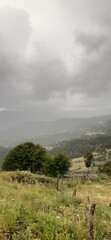Obraz premium Italian mountains in rainy weather in summer