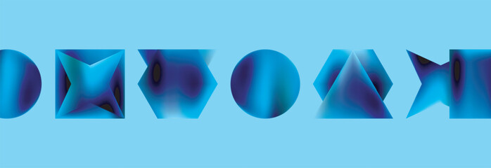 Neon color geometric shapes square triangle circle abstract background. Vector Illustration For Wallpaper, Banner, Background, Card, Book Illustration, landing page