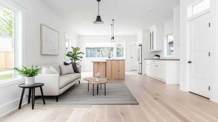 Modern Bright Living Space with Minimalist Design