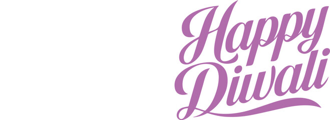 Happy Diwali Typography Vector Art Illustration.