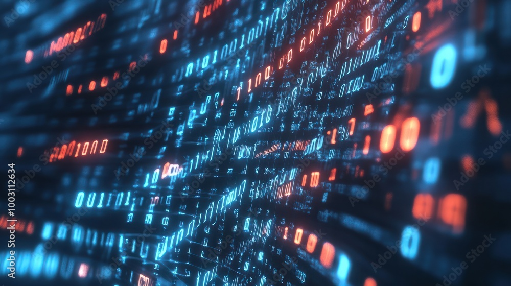 Poster abstract digital data background. can be used in the description of network abilities, technological