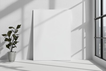 A3 Poster Mockup on White Background created with Generative AI