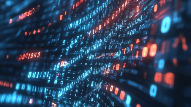 Abstract digital data background. Can be used in the description of network abilities, technological processes, digital storages, science, education, etc.