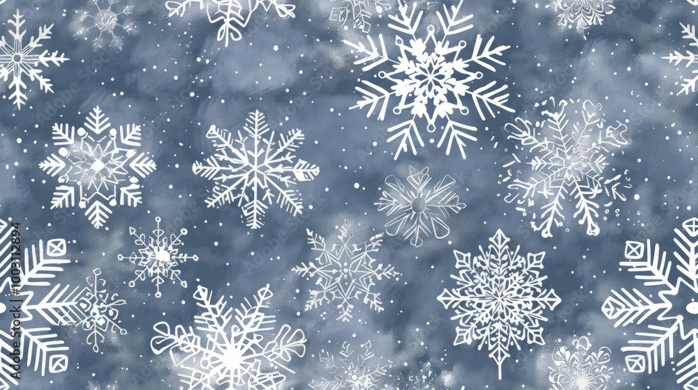 Poster Snowflake pattern