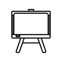  Blank Whiteboard on Tripod Stand Vector for Presentation and Education