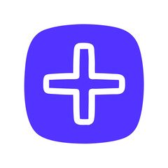 Obraz premium Blue Plus Sign Symbolizing Health and Medical Assistance Vector Illustration