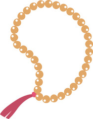 Wooden Simarna brown Prayer Beads, Buddhist Prayer Beads icon.
