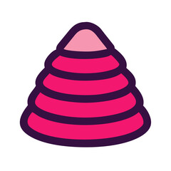  Vibrant Layered Pink Cone Abstract Vector Illustration for Design and Branding