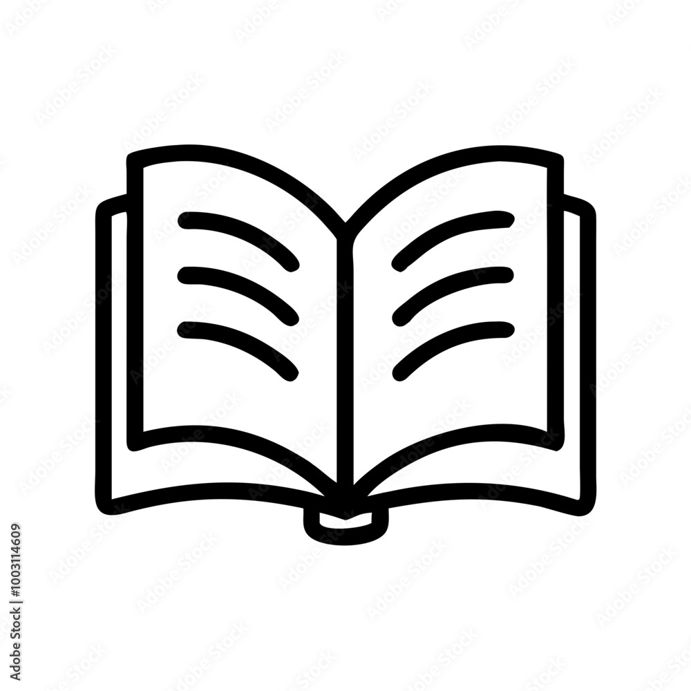 Poster open book education symbol vector for learning and reading resources