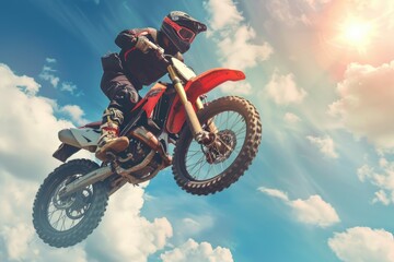 motocross rider jumping