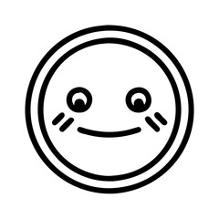 Fototapeta premium Cute Smiling Face Vector Illustration for Emotional Expressions and Social Media