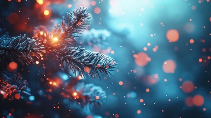 Fototapeta premium ã¯ãªã¹ãã¹ãèæ¯ãã³ãã¼ã¹ãã¼ã¹ï½Christmas, background, copy space, Generative AI