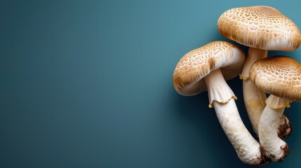Mushroom on a neutral background, beautiful outdoor mushroom. Background sober, mushroom notable.