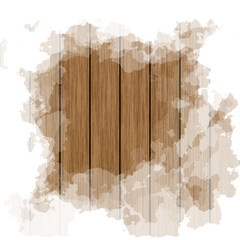 Brown wood board splash border textured blank design element