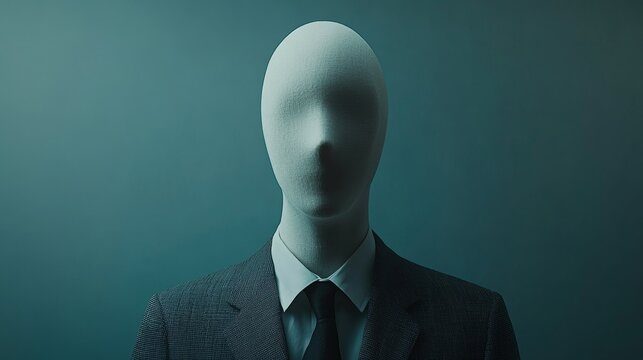 A man in a suit with a mask on his face