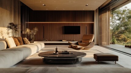 Luxury future house. Generative AI.