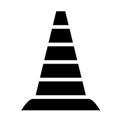 Construction cone vector icon style