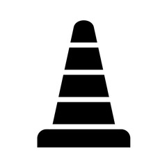 Traffic cone vector icon style