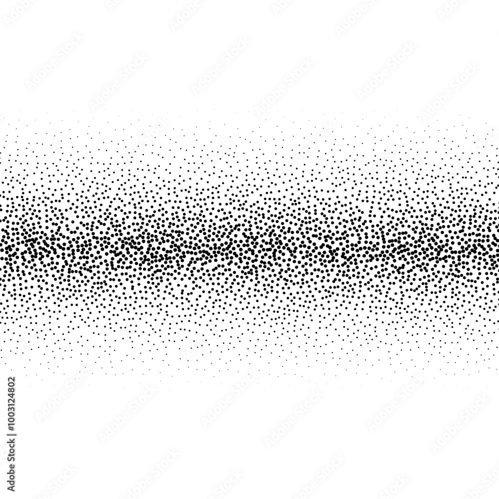 Poster abstract vector dark gray round ash particles on white background, distributed in a circle. spray ef