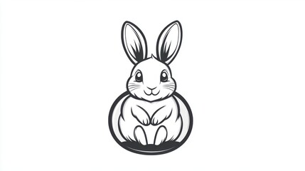 easter bunny with eggs
