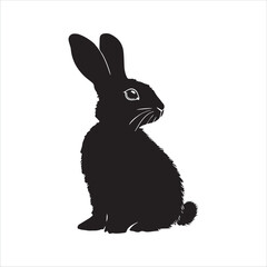 white rabbit isolated on white background