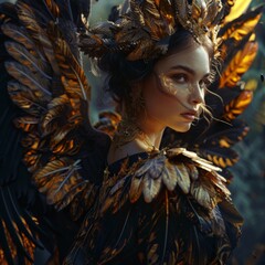 The woman in the style of Phoenix