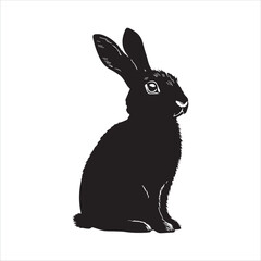 white rabbit isolated on white background