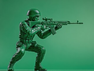 Fototapeta premium soldier with rifle