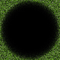 Green of shimmering particles on black background. Eps 10