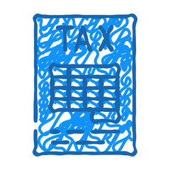 list tax doodle icon sketch vector. list tax sign. isolated symbol illustration