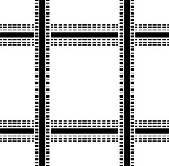 Rough, irregular texture composed of monochrome geometric elements. Overlay distressed grunge background. Abstract vector illustration. Isolated on white background. EPS10