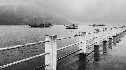 Obraz premium fog over the river
