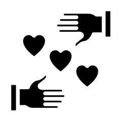 Compassionate Hands vector icon style