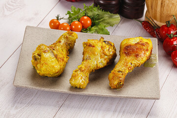 Roasted Chicken leg drumsticks with curry sauce