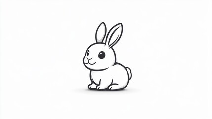 Obraz premium white rabbit on white