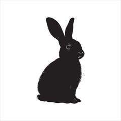 white rabbit isolated on white background