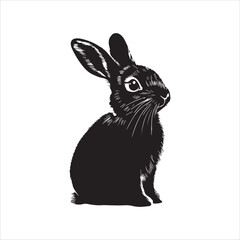 white rabbit isolated on white background